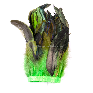 Rot Gefärbte Hahnenfedern für Basteln, DIY, Kostüme, Hüte, Accessoires, Party, Karneval, Hochzeitsdekoration - Product Image 3