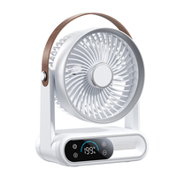 Nouveau ventilateur de table intelligent à écran tactile, USB, silencieux, pour chambre à coucher, affichage numérique, vent puissant, original d'usine