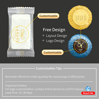 Sabun Hotel Ramah Lingkungan, Biodegradable, Alami, Lembut, dan Dikustomisasi, Dibungkus Lipat, untuk Perlengkapan Hotel dan Penggunaan Kamar Mandi Tamu