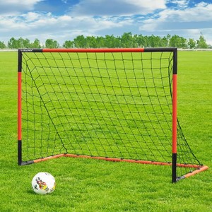 Porta da Calcio per Bambini Resistente, Attrezzatura per Allenamento Calcistico in Acciaio Robusto con Ritorno Palla e Reti di Protezione per Centri Sportivi - Product Image 2