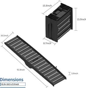 Alles Voor Poten Buiten 4-voudig Ontwerp Verstelbare Hond Ramp Anti-Slip Opvouwbare Hond Trappen Voor Huisdier Buiten Reizen Met Handvat - Product Image 4