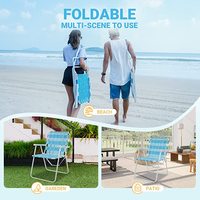 Jweel – chaise de plage à sangles pliantes, siège à dos haut, chaise légère et Portable pour adulte avec bras dur, sangle de transport
