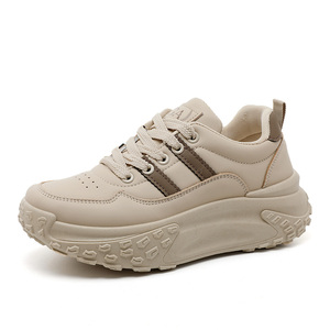 LYKU 2026 Nouvelles Chaussures Femme Tendance Printemps-Été-Automne à Semelle Épaisse Respirantes Antidérapantes EVERGREEN à Lacets Rehaussantes Sportives - Product Image 1