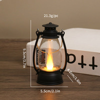 Mini lanterne en plastique, bougie LED sans flamme, lampe à vent, décoration de fête en plein air, lampe LED pour le camping, ornement de fête pour la maison