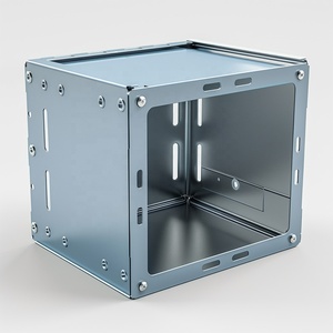 Boîtier métallique en aluminium fabriqué sur mesure, châssis CNC plié avec languettes de montage perforées, boîtier de projet - Product Image 4