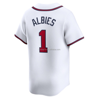 Camiseta de Béisbol Bordada al por Mayor de los Atlanta Braves de EE. UU. # 13 Ronald Acuna Jr. # 28 Matt Olson # 27 Austin Riley Ropa Deportiva de Softbol
