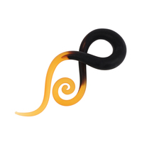 Jauges d'oreille personnalisées, bouchon en verre conique, bijoux de piercing, prolongateur d'oreille d'escargot incurvé