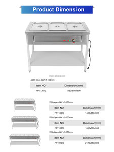 Commercial Electric Food Warmer Bain Marie <b>Buffet</b> Countertop Steam <b>Table</b> 50 Trays/Hour Capacity Energy Saving Mode 50-70C - Product Image 3