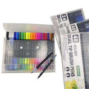 Juego de Marcadores de Arte con Punta Doble y Logotipo Personalizado en 100 Colores - Product Image 1