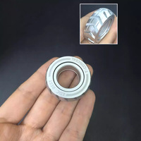Nouveau et populaire EDC Play Anneau classique anti-anxiété en acier inoxydable noir et argent, jouet fidget slider avec motif de pneu de moto