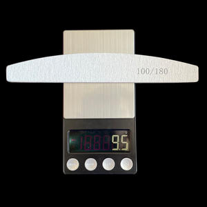 ตะไบเล็บ SunelPort แบบครึ่งวงกลม สีเทา สำหรับขัดเล็บ ความละเอียด 100/180  แบบสองด้าน ตรง - Product Image 3