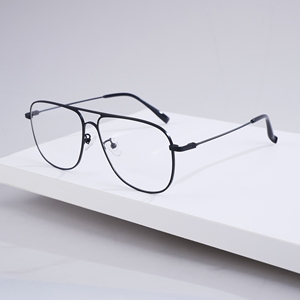 Monture optique métallique haut de gamme, fabriquée à la main, style rétro, lunettes de pilote carrées pour femmes avec double pont, logo personnalisé, marque de luxe, designer - Product Image 1