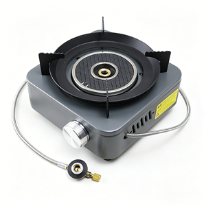 Fornello a <span class=keywords><strong>Gas</strong></span> Portatile Pieghevole in Acciaio Inox a Infrarossi 5000W Antivento a Risparmio Energetico con Singolo Bruciatore a <span class=keywords><strong>Gas</strong></span> Butano per Esterni - Product Image 1
