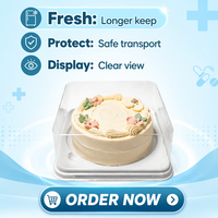 Boîte d'emballage en plastique transparent de 4 pouces pour desserts, pâtisseries, petits gâteaux roulés, lasagnes et mousses