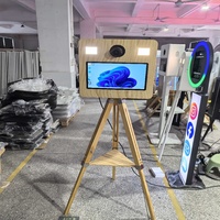 Cabina de Fotos para Fiestas GT, Cámara SLR Compatible con iPads y Smartphones, Conexión Wi-Fi/Bluetooth, Construcción de Aluminio, Impresión Instantánea, 15.6 Pulgadas, 8