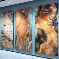 Vente en gros d'usine, dalle en pierre frittée effet marbre 9 mm, panneau en porcelaine grand format pour la décoration des murs et des sols
