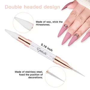 5pcs Double Ended Nail Art Liner Brushes Striping Liner Brush Nail Design Brushes For Long Lines Tiny Details