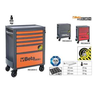 BETA - 024004163 Cabine roulante mobile avec 6 tiroirs avec système anti-basculement-EAN 8054809187563 ROLLING WORKSHOPS ROLLER CABINETS - Product Image 1