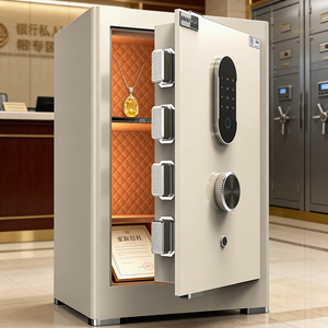 Coffre-fort XT45 en acier avec serrure à empreintes digitales, <span class=keywords><strong>code</strong></span> électronique en option et clé, pour la maison, la banque, l'hôpital, l'école, la chambre, l'hôtel - Product Image 5