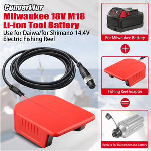 Adaptateur de batterie de moulinet de <span class=keywords><strong>pêche</strong></span> pour chargeur de batterie Milwauke 18V pour Daiwa Force Master pour <span class=keywords><strong>canne</strong></span> <span class=keywords><strong>à</strong></span> <span class=keywords><strong>pêche</strong></span> <span class=keywords><strong>Shimano</strong></span> PLEMIO série 3000 - Product Image 2