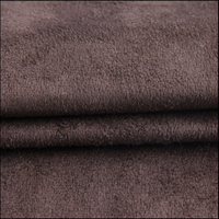Tissu en suède 100 % polyester marron foncé, côté seul, pour canapé, vente en gros d'usine