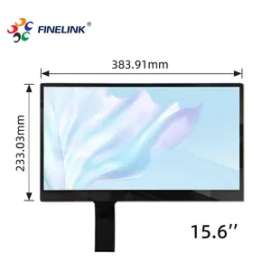 Painel touch screen capacitivo personalizado, tela de 15.6 polegadas com usb i2c