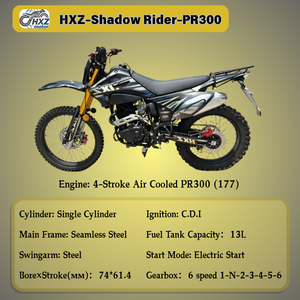 HXZ Shadow <strong>Rider</strong> PR300 Dirt Bike 300cc 4 Stroke Air Cooled Single Cylinder Off Road Motorcycle 6 Speed Adult Enduro Motorbike - Product Image 2