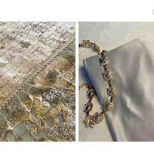 Tissu de <span class=keywords><strong>rideau</strong></span> occultant romantique de luxe français isolation <span class=keywords><strong>thermique</strong></span> complète <span class=keywords><strong>pour</strong></span> salon chambre <span class=keywords><strong>baie</strong></span> <span class=keywords><strong>vitrée</strong></span> cantonnières à rideaux complets - Product Image 3