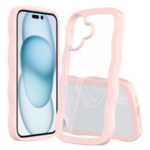 Chống sốc <span class=keywords><strong>TPU</strong></span> + Acrylic Wave Khung <span class=keywords><strong>Cover</strong></span> Quay Lại Cho 13/14/15/16 Pro Max/16E Điện Thoại Di Động Trường Hợp (5 Màu Sắc) - Product Image 4