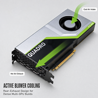 Carte graphique de station de travail Turing RTX 6000, 24 Go de GDDR6, 4608 cœurs CUDA, 72 cœurs RT, PCIe 3.0 X16, pour le rendu professionnel et l'IA