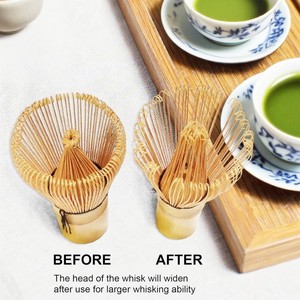 <span class=keywords><strong>Precio</strong></span> de fábrica Bamboo Matcha Stirrer Wisk Mixer Brush Batidor de té verde 120 puntas Bambú natural Chasen Matcha Whisk - Product Image 5