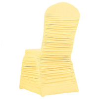 Housses de chaise de banquet en spandex blanc froncé bon marché Acheter housse de chaise de banquet en spandex swag bacl