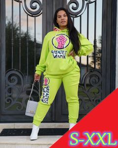 XM1169 deux pièces ensemble femmes vêtements tenue de <span class=keywords><strong>sport</strong></span> sweat à capuche imprimé deux pièces ensemble <span class=keywords><strong>sport</strong></span> décontracté 2 pièces ensemble femmes - Product Image 2