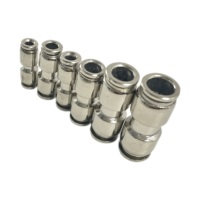 PU PG 304 스테인레스 스틸 금속 공압 퀵 커넥터 4mm 5mm 6mm 8mm 10mm 12mm 세트