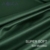 Parure de lit AOKA de luxe en satin de polyester soyeux uni, respirante, avec drap-housse et taies d'oreiller pour la décoration intérieure de la maison