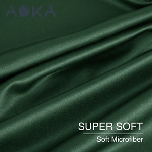 AOKA USA Luxury Silky Vua Đồng Bằng Polyester <span class=keywords><strong>Satin</strong></span> Bộ Đồ Giường Đặt Thoáng Khí Shinny Sheet Sets 1800 Chủ Đề Đếm Bed Sheet <span class=keywords><strong>Set</strong></span> - Product Image 2