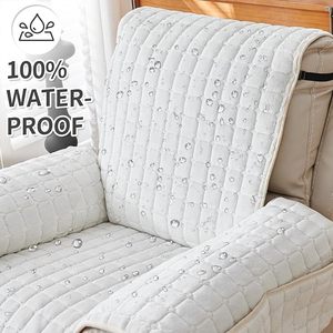 Funda de sillón reclinable acolchada de imitación de lana, lavable y personalizable, con bolsillos laterales para sillones reclinables grandes tipo Lazy Boy - Product Image 3