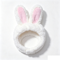 Chapeau en peluche douce SJ avec oreilles de lapin, accessoires mignons et élastiques pour cheveux d'animaux, idéal pour Halloween, costumes pour chats, séances photo et fêtes
