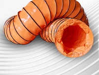 Tuyau spiralé en toile PVC ignifuge de 200 mm pour ventilation, tunnel, échappement de navire, conduit d'air flexible en PVC résistant à la chaleur