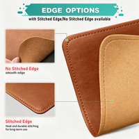 Tapis de souris en similicuir PU prêt à être expédié, tapis de souris de bureau compact et doux de qualité supérieure pour la maison, le bureau et l'ordinateur portable