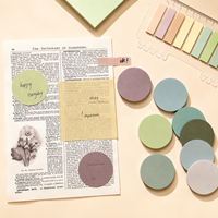 Bloc-notes transparent personnalisé S3012 Morandi en PET coloré, bloc-notes autocollant, bloc-notes adhésif pour usage au bureau