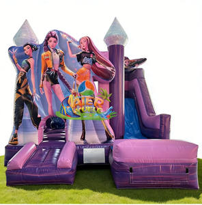 <span class=keywords><strong>Castillo</strong></span> Inflable Morado de Devil Hunter, Ideal para Niños, en Alquiler - Product Image 1