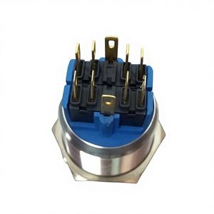 Botón Pulsador Momentáneo LED Iluminado con Anillo Plano de Acero Inoxidable, Resistente al Agua IP65, 12V, para Electrodomésticos y Uso Industrial, Jess 2NO2NC - Product Image 6