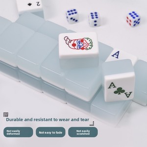 Juego de Mahjong Acrílico Moderno Latinoamericano, Serie Royal Saint, Fichas de Gel Hechas a Mano, para Uso Doméstico y Colección - Product Image 2