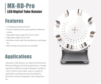 Mélangeur rotatif personnalisable de haute qualité pour instrument de laboratoire MX-RD-Pro, écran LCD, moteur DC sans balais, rotation à 360°