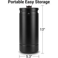 Mini fût à bière en acier inoxydable 304 pour brassage à froid, distributeur portable de bière artisanale, plusieurs tailles, baril à bière pression pour brassage maison