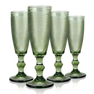 Gobelets à vin vintage ambrés, roses et violets, gravés et colorés, vente directe d'usine, ensembles de verres de mariage puissants - Product Image 1