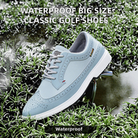 Nouvelle conception, grande taille, chaussures de golf classiques pour hommes, imperméables, en microfibre, semelle en caoutchouc PU, fabrication OEM personnalisée, hiver/été