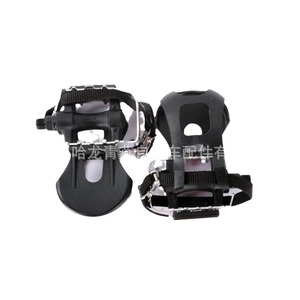 Pedales de Bicicleta Negros de Aluminio y Plástico Antideslizantes con Rodamientos de Bolas y Eje de Acero, Accesorios Multiusos para Bicicleta de Ejercicio - Product Image 5
