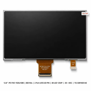 Module d'écran LCD TFT IPS 12,8 pouces 1920x1080 FHD 800 Nits Noir normal Affichage 16:9 2 ports LVDS Rétroéclairage LED Montage intégré -30 +85C - Product Image 1